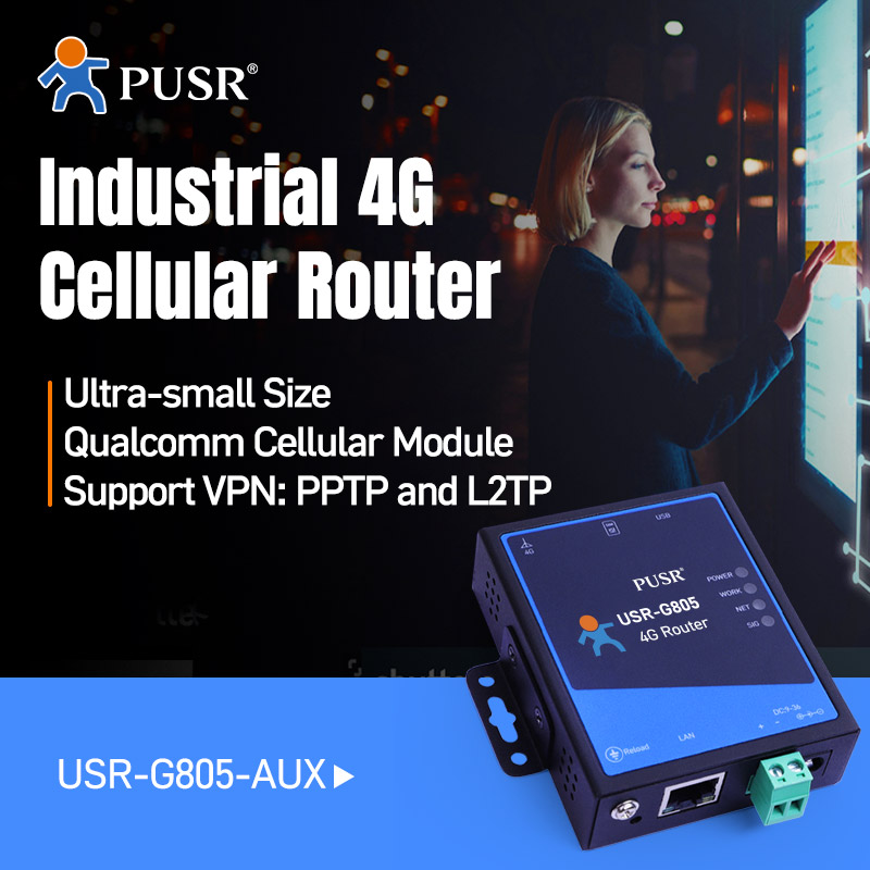 Industrial 4G Router Vpn - Routeur sans fil cellulaire industriel PUSR