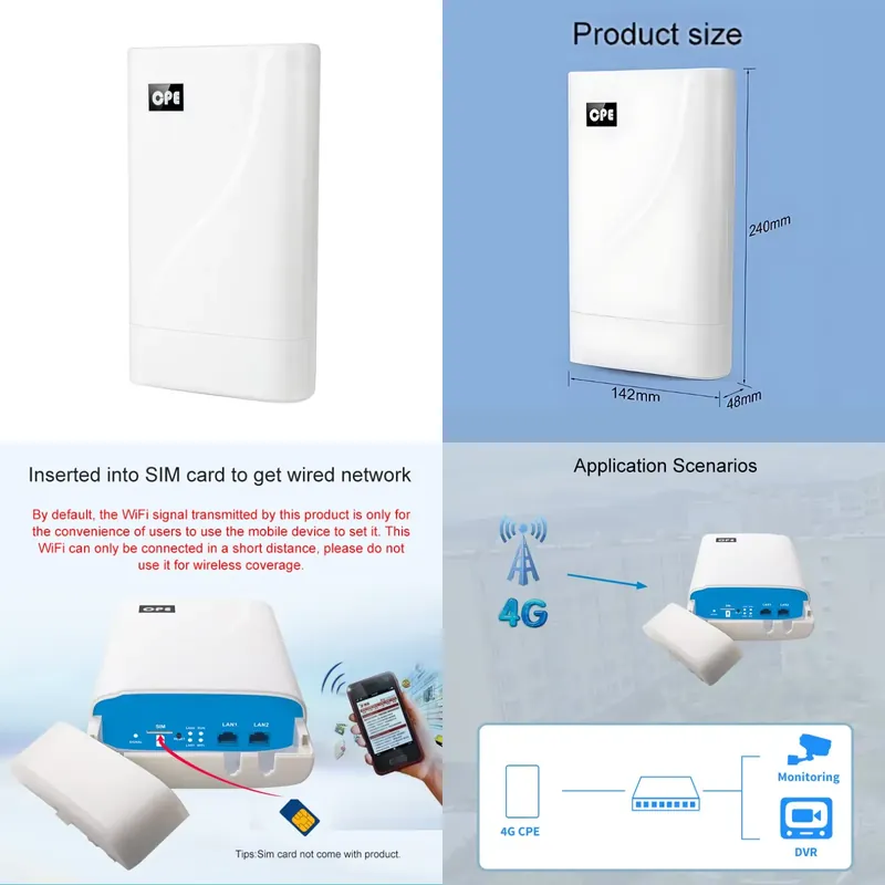 Outdoor Cpe 4G Directional Antenna - Routeur WiFi 4G CPE extérieur étanche