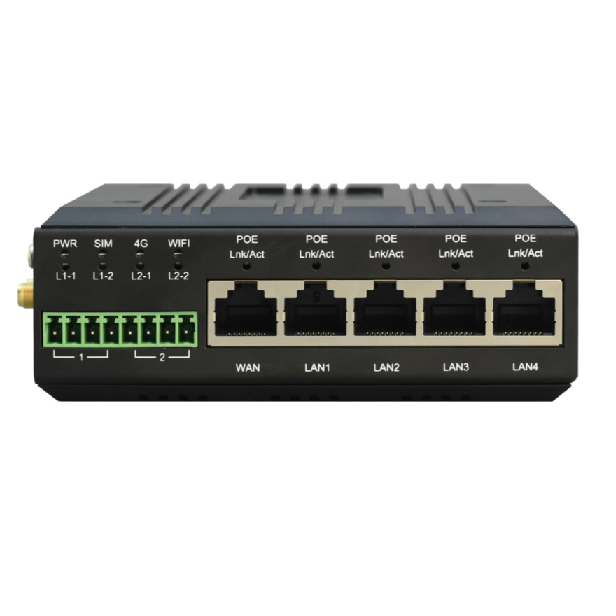 4G Router With Poe Wan - Routeur industriel 4G sur rail DIN