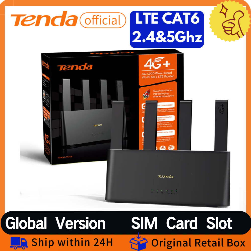 Industrial 4G Router Vpn - TENDA 4G08 4G+ routeur AC1200 CAT6