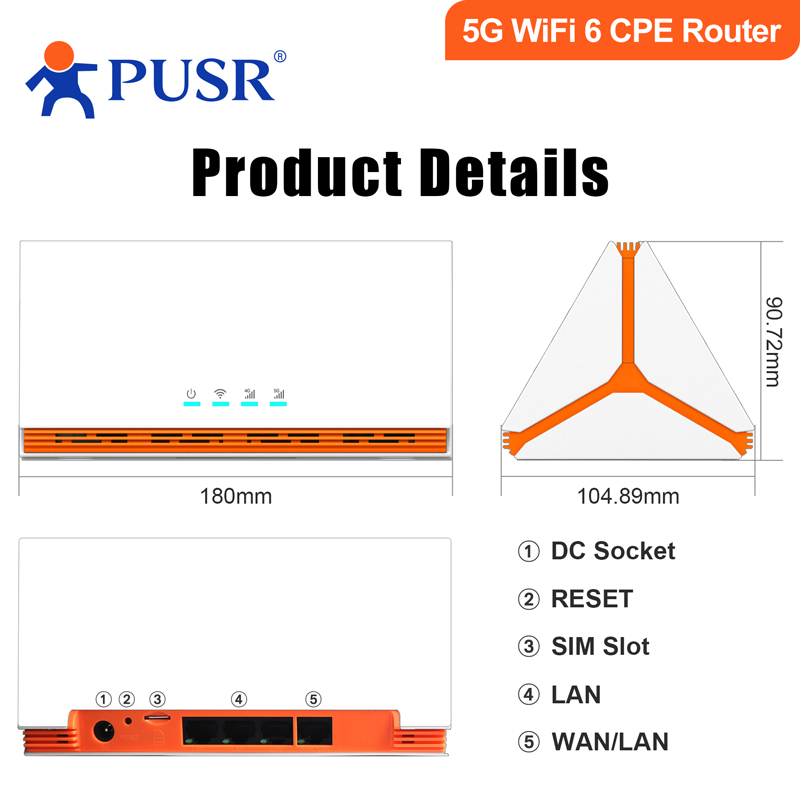 PUSR Global 4G/5G double bande - 4G Router Sim Card Slot Gigabit avis et prix