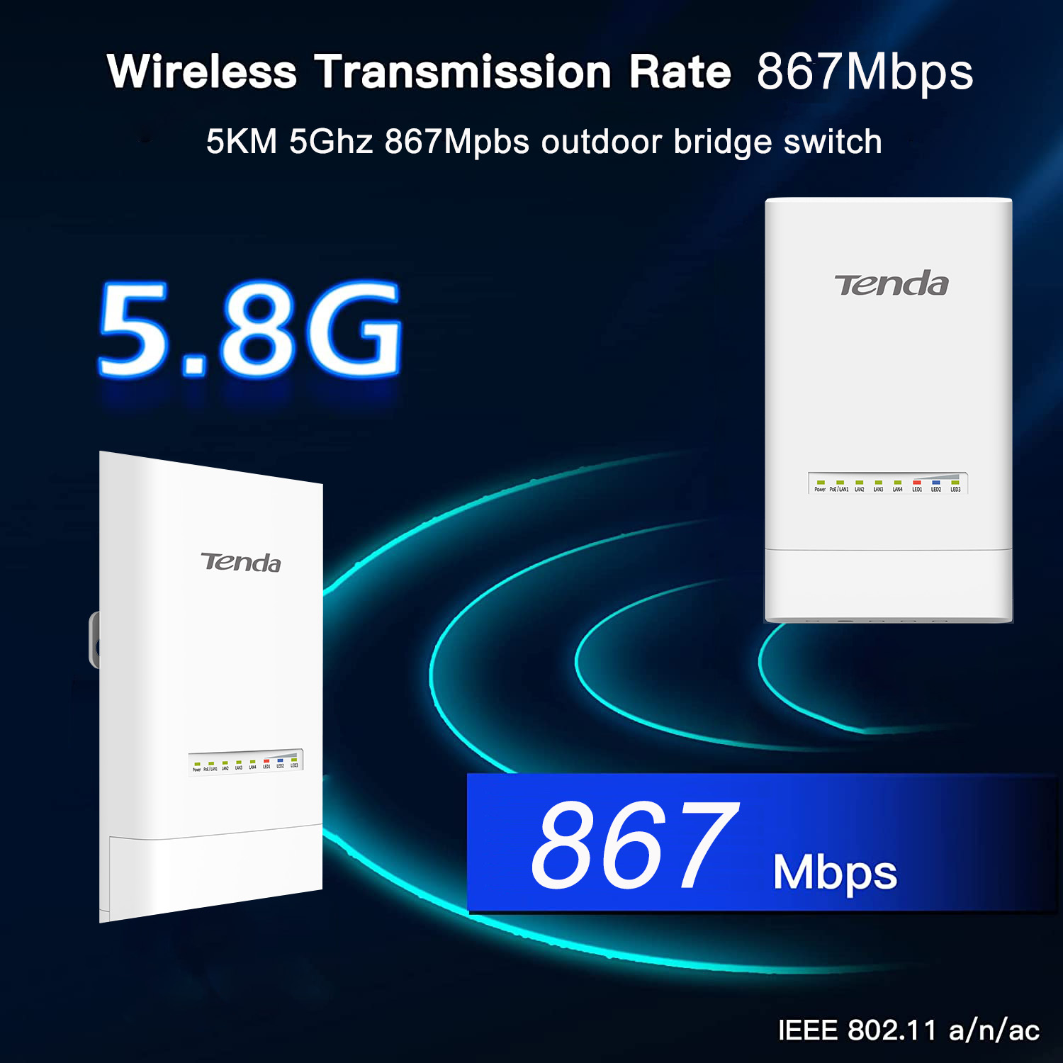 Tenda OS3 5KM 5GHz 867Mbps ext - 5G Cpe Router Outdoor avis et prix