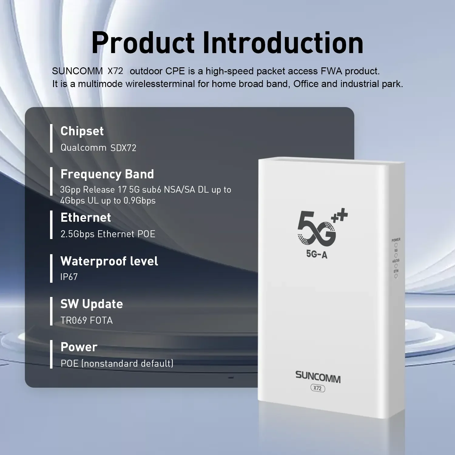 Nouveau CPE extérieur X72 Gold - 5G Outdoor Cpe Nsa Sa avis et prix